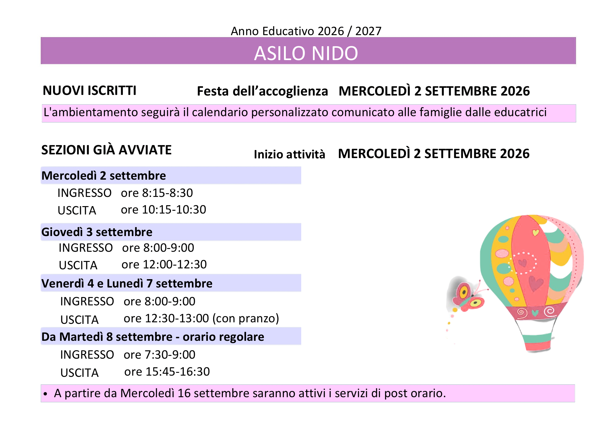 ORARIO NIDO a.s. 2025/2026